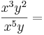 \frac{x^3y^2}{x^5y} = 