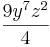 \frac{9y^7z^2}{4}